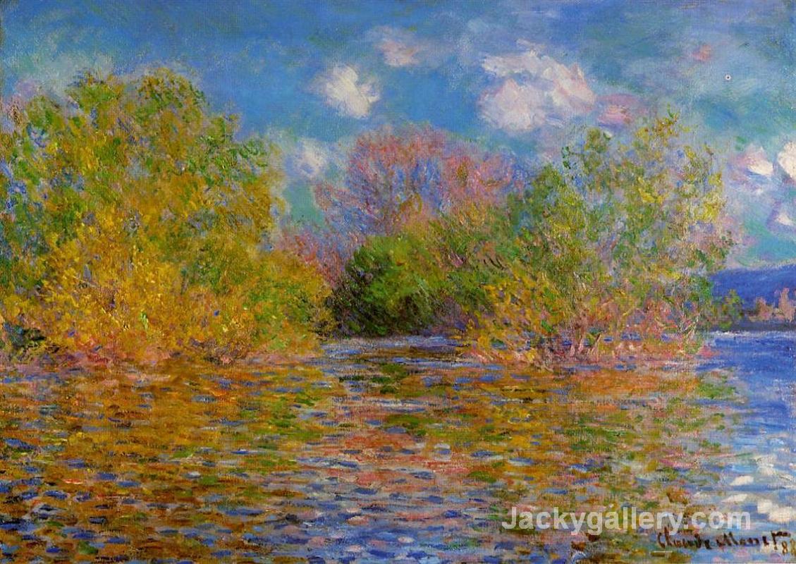 The Seine near Giverny by Claude Monet paintings reproduction